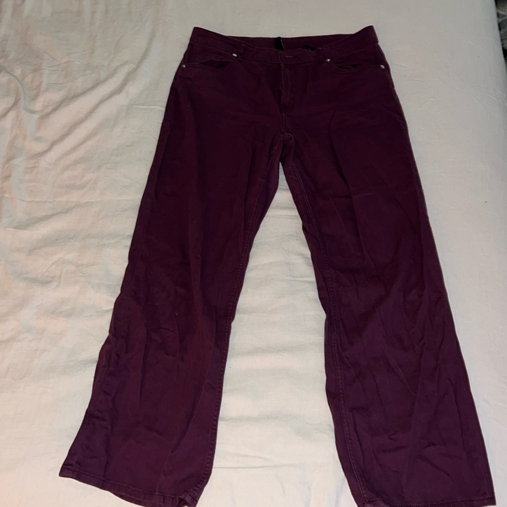 H&M Dividen Purple Low Waist Flare Jeans